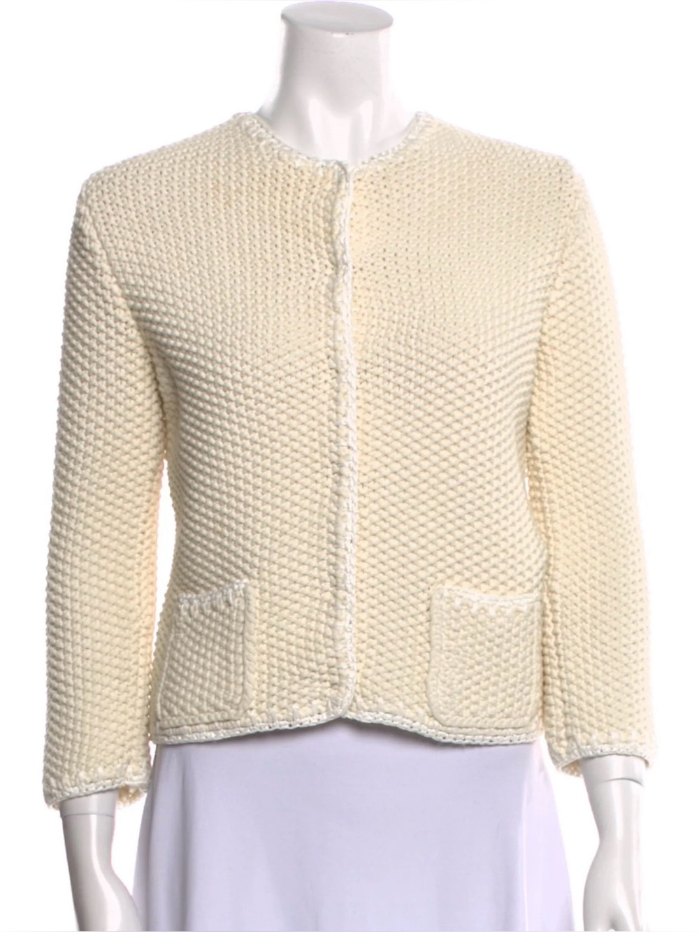 New- Dolce and Gabbana Crochet Knit Cardigan 🤍✨ - Picture 4 of 14